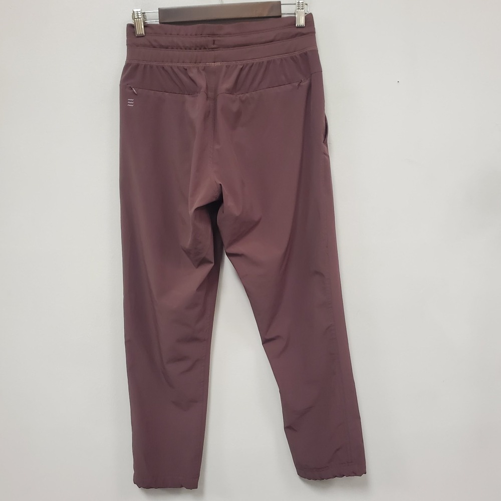 Free Fly Mens Pull On Drawstring Jogger Pants Size S Brown Athletic Zip Pockets - Picture 2 of 9